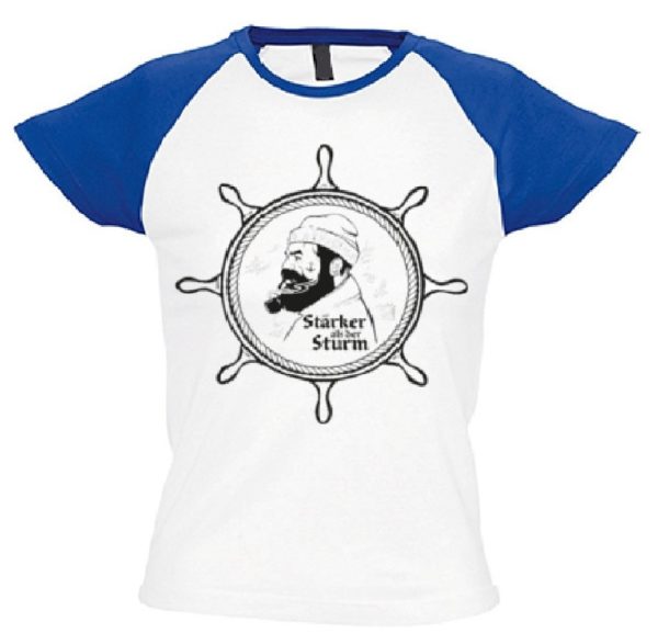 Baseball-Shirt Damen - STÄRKER ALS DER STURM - Motiv schwarz – Bild 3