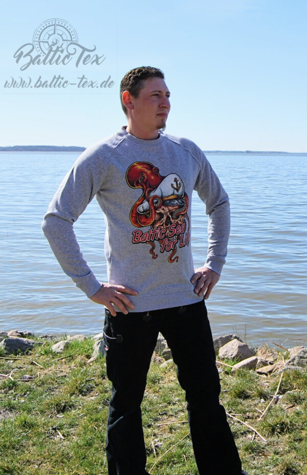 Sweatshirt Herren - Krake und Seemann (einfarbig)