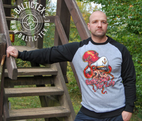 Sweatshirt Herren - Krake und Seemann (zweifarbig)